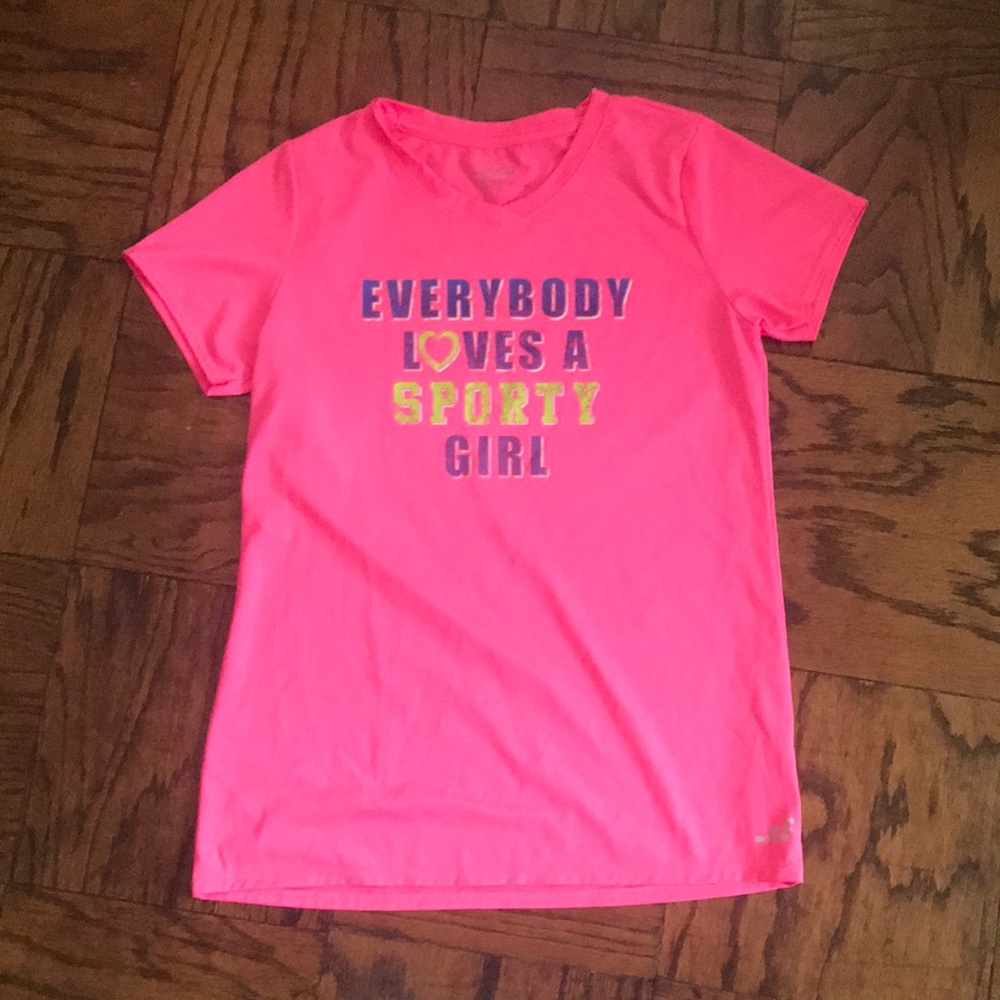 Girls Pink Athletic Top